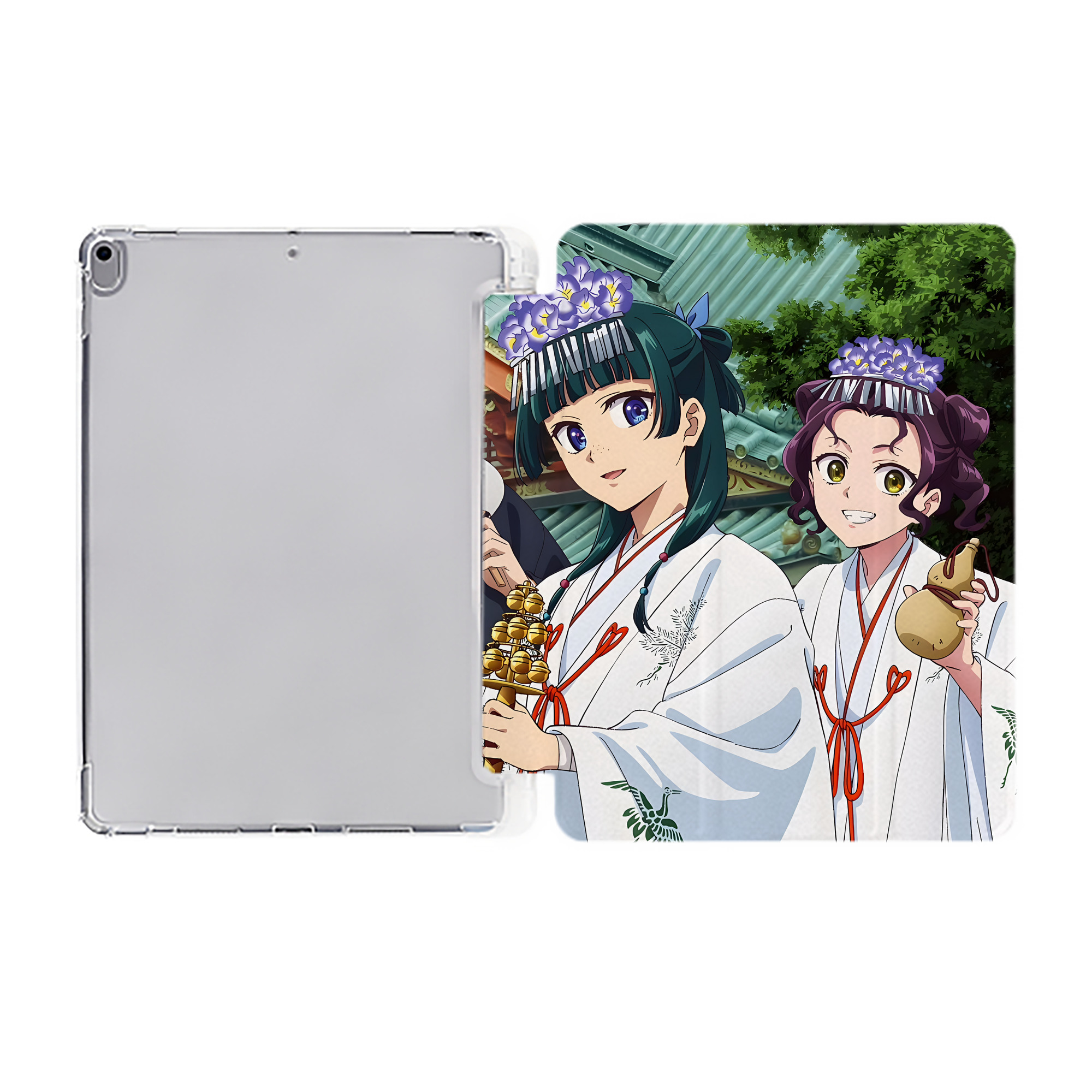 （画像用） 薬屋のひとりごと The Apothecary Diaries IPad ケース ペン収納付き 三つ折りスタンド PUレザー×シリコン 対応機種9.5/10.5/10.9インチ